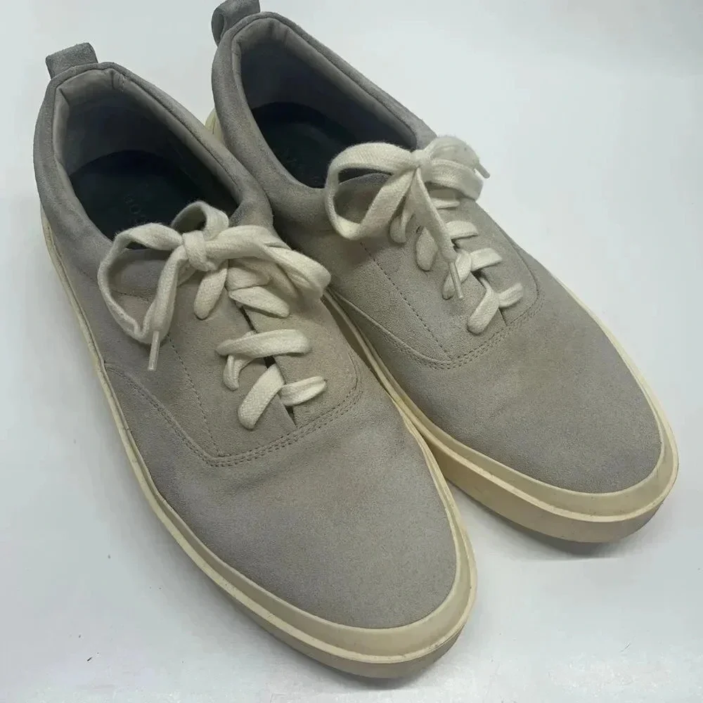 Fear Of God FOG Sneakers Lace Up Seventh Suede PlatformLight Gray Mens Size US 8